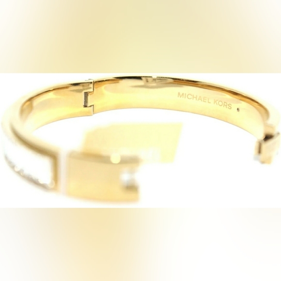 NEW MICHAEL KORS "BLACK FIRDAY" DIAMOND HARDWARE BRACELET; GOLD/WHITE DIAMOND - Picture 5 of 5
